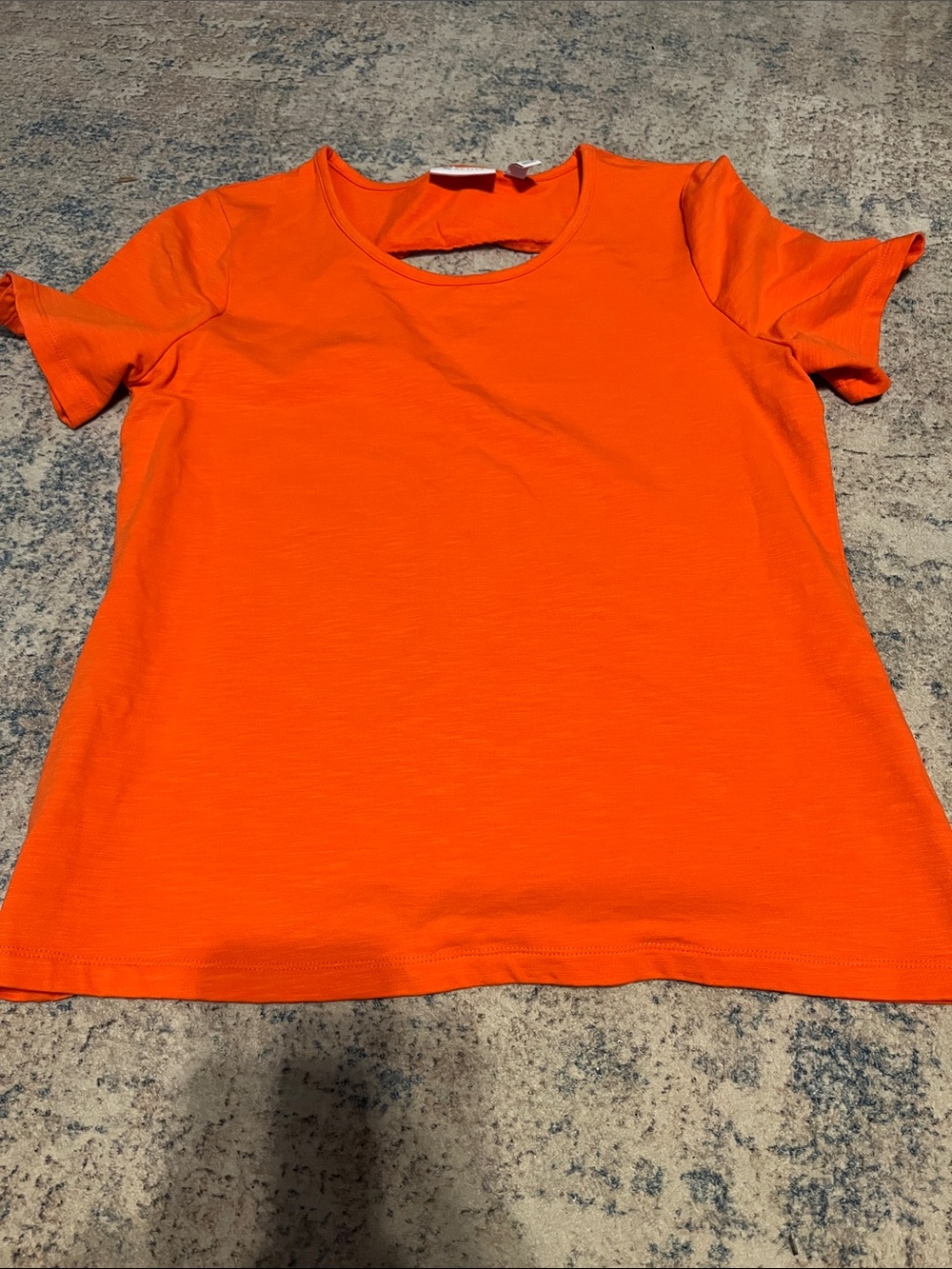 Women's Bright Orange Short Sleeve Crew Neck Tee